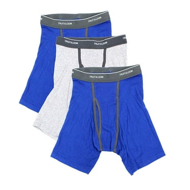 Fruit of the Loom Men's No Ride Up Boxer Brief 3 Pack 3 Pack - Colors May Vary, Large