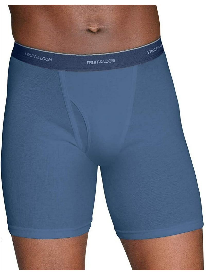 Fruit of the Loom Men's No Ride Up Traditional Fly Assorted Boxer