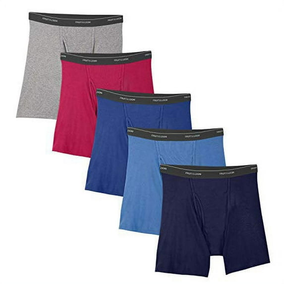 Fruit of the Loom Men's No Ride up Boxer Brief Multipacks, Colors May Vary (Assorted, XX-Large)