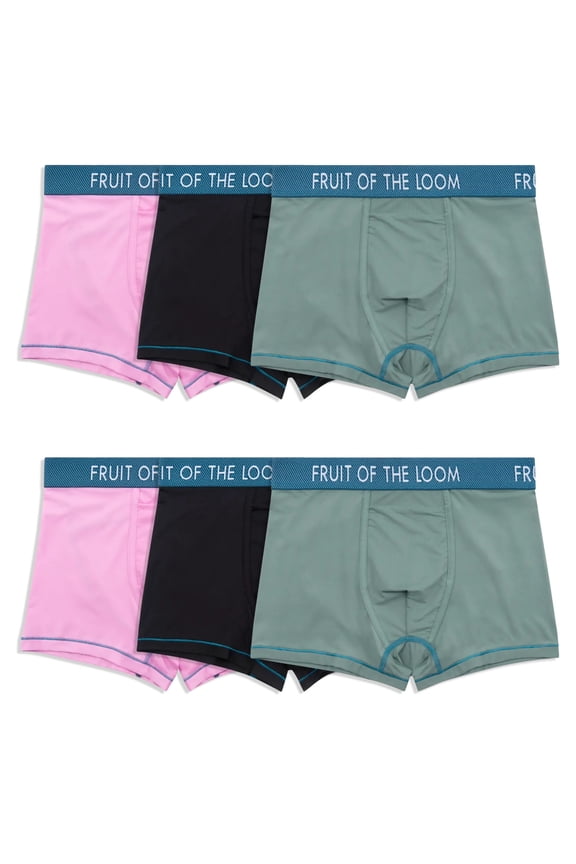 Men's Performance Boxer Briefs - Cooling Mesh Zones, Quick Dry, Odor Control, 6-Pack Value Bundle