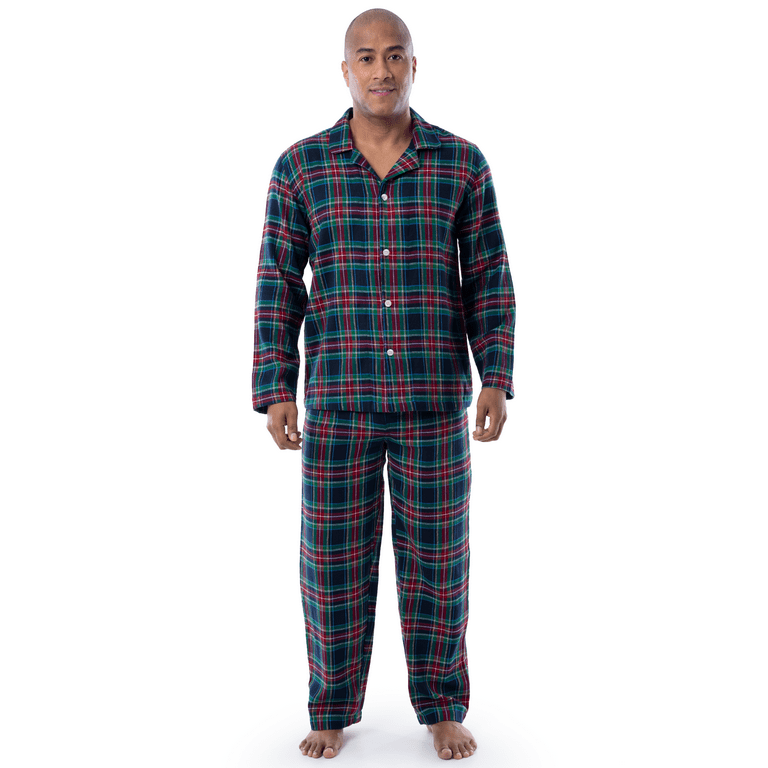 Fruit of the Loom Men s Plaid Flannel Top and Bottom Pajama Set Sizes S 5XL Walmart