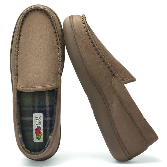 Fruit of the Loom Men's Plaid Printed Venetian Slipper