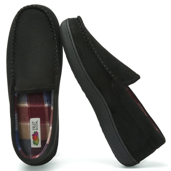 Fruit of the Loom Men's Plaid Printed Venetian Slipper