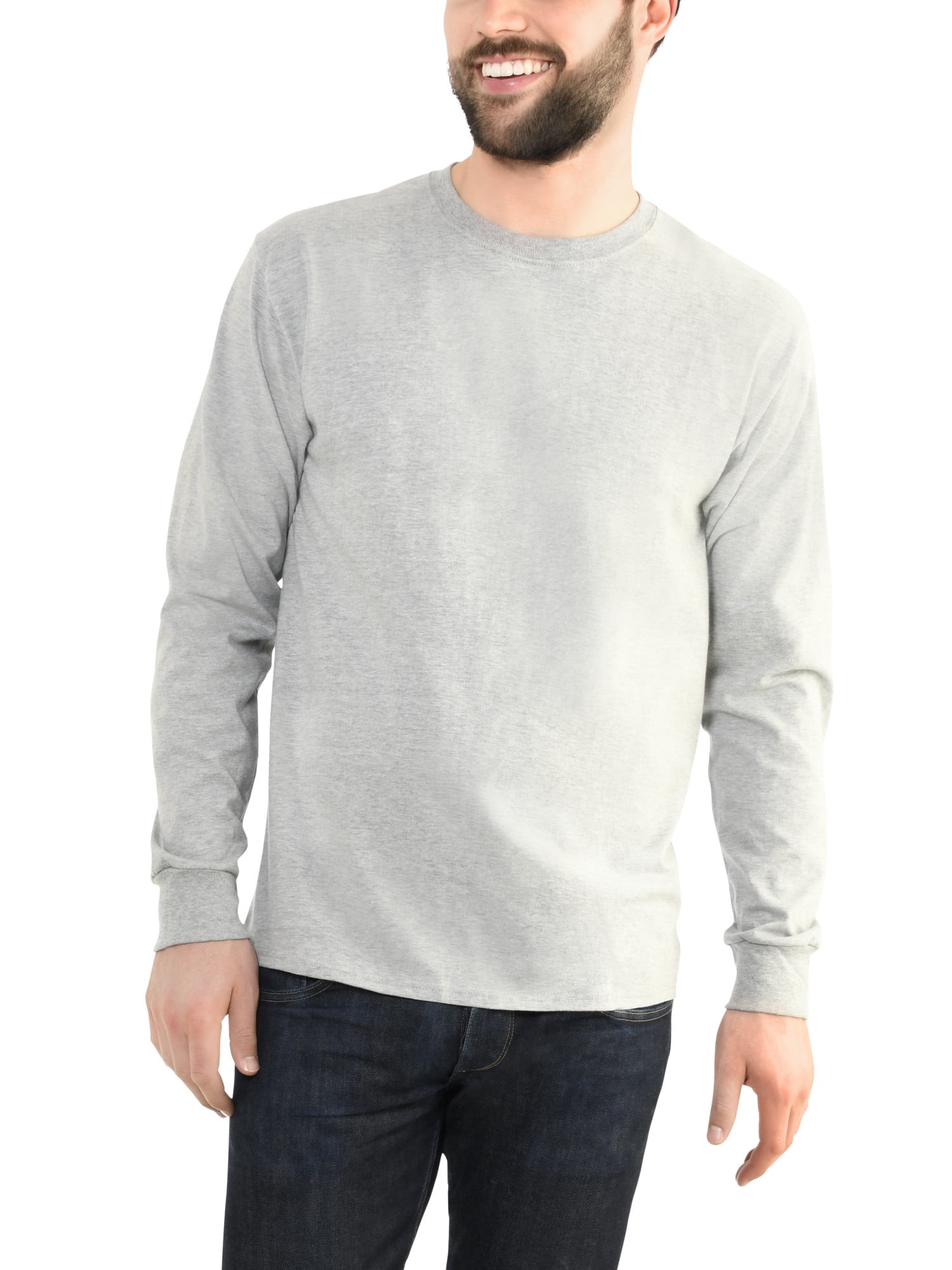 Fruit of the Loom Men's Platinum EverSoft Long Sleeve T-Shirt ...