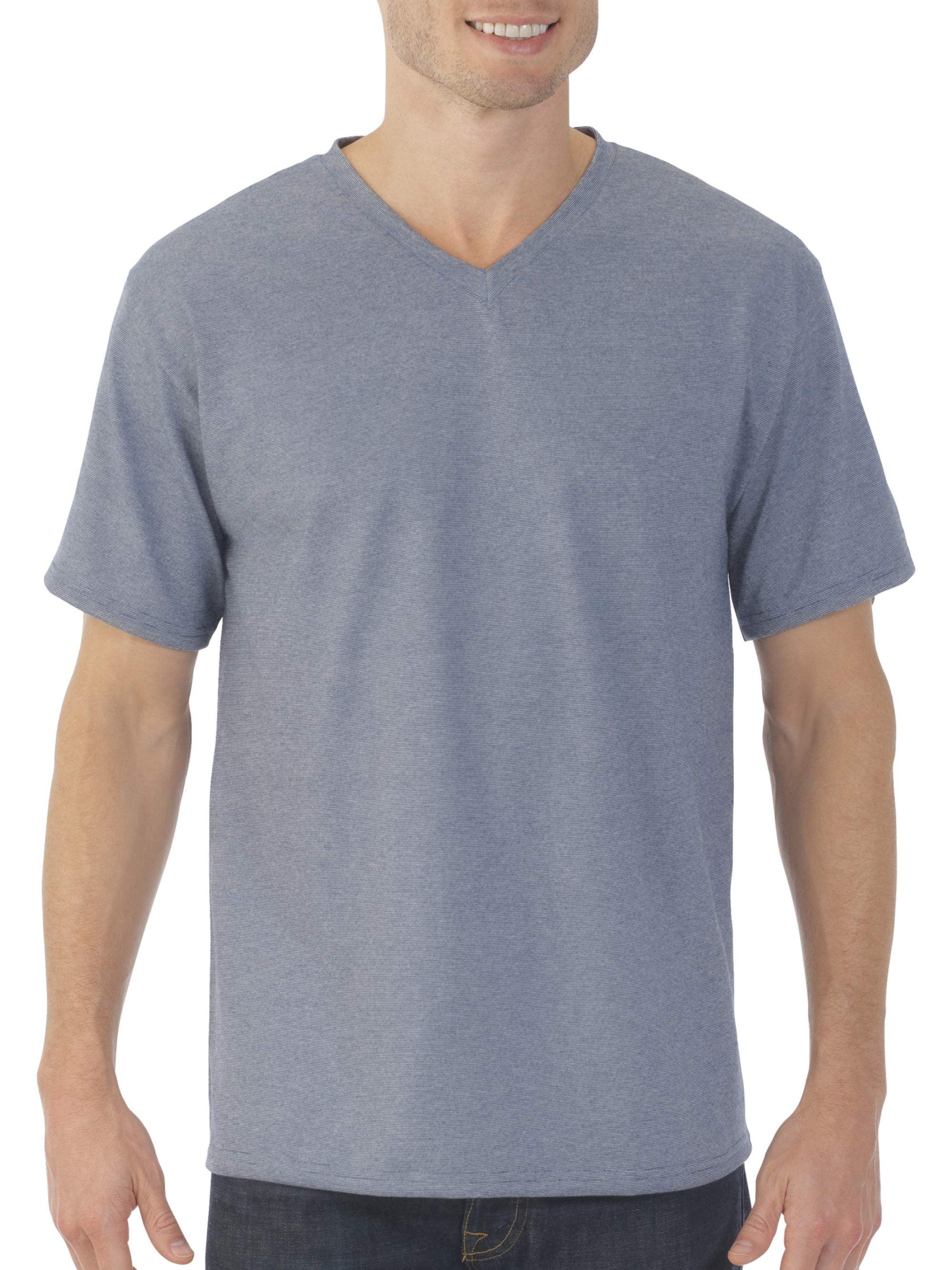 Fruit of the Loom Men's Platinum Eversoft Short Sleeve V Neck T Shirt, up  to Size 4XL - Walmart.com