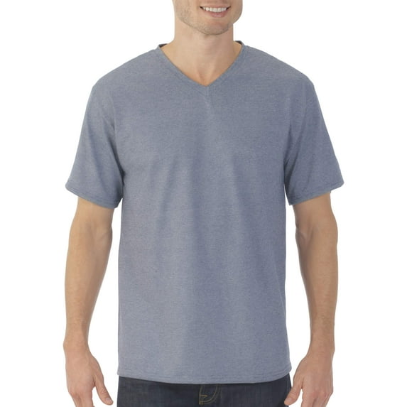 Fruit of the Loom Men's Platinum Eversoft Short Sleeve V Neck T Shirt, up to Size 4XL