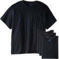 thumbnail image 1 of Fruit of the Loom Men's Pocket Crew Neck T-Shirt - XX-Large - Black Pack of 4, 1 of 2