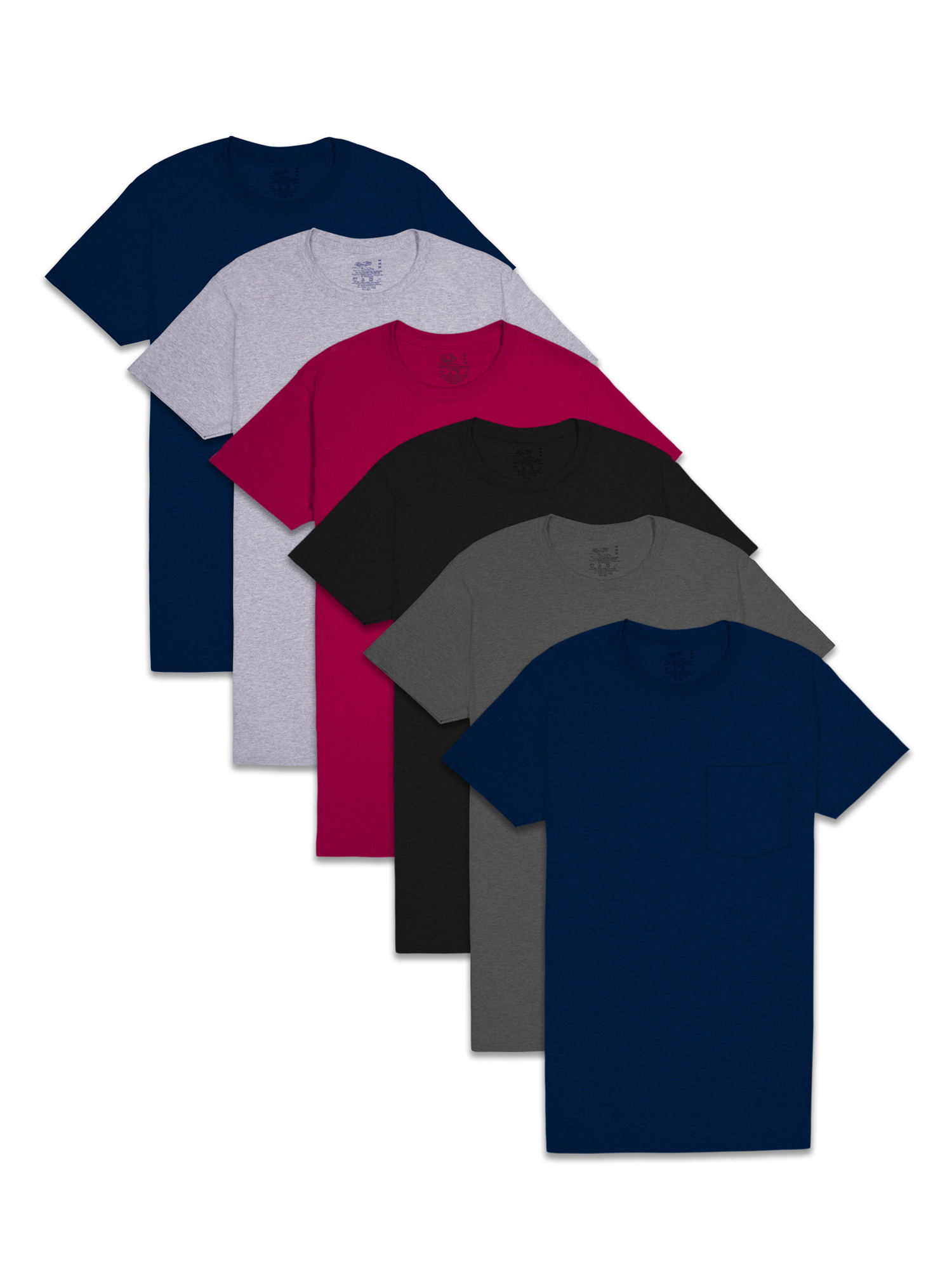 Fruit of the Loom Men's Assorted Pocket T-Shirts, 6-Pack photo 1