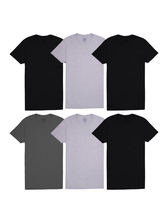 Men's Eversoft Pocket T-Shirt Undershirts, 6-Pack