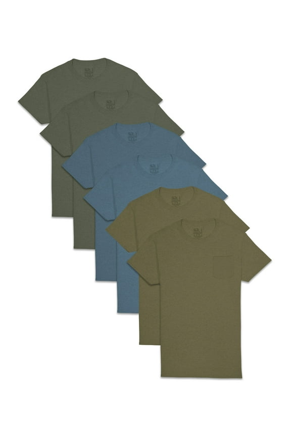 Men's Eversoft Pocket T-Shirt Undershirts, 6-Pack