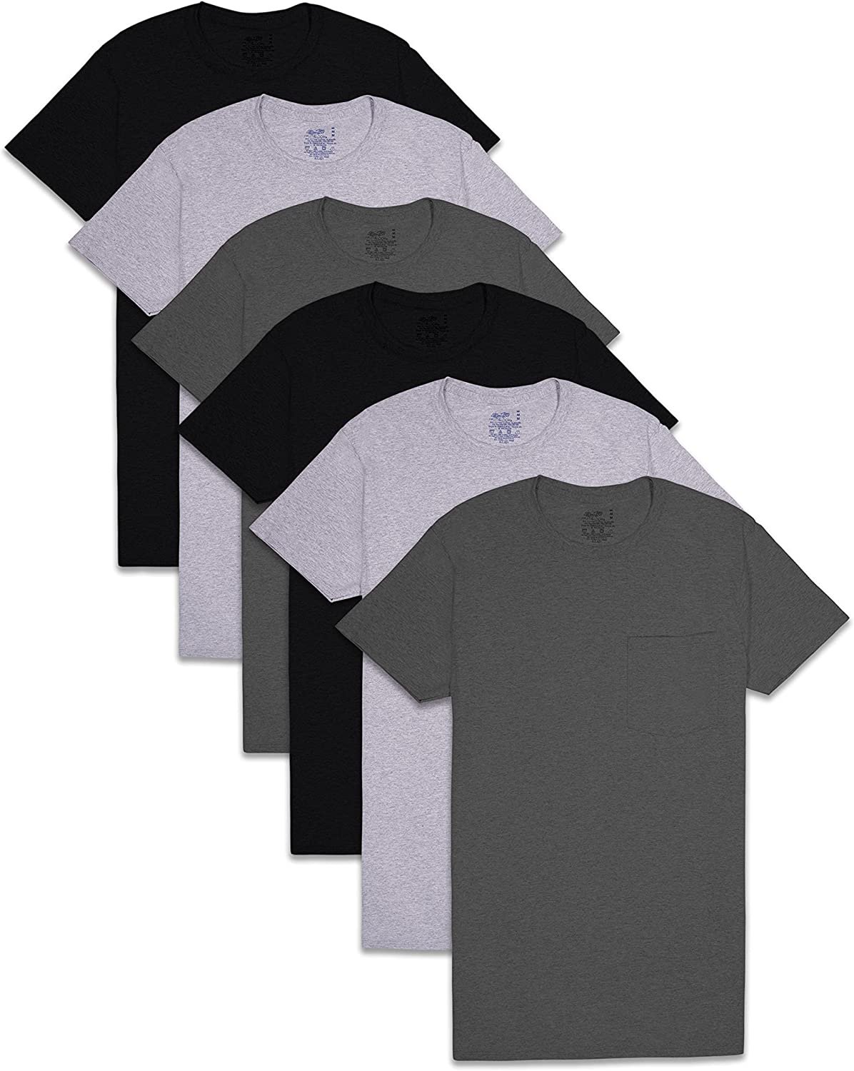 George Men's V-Neck T-shirts, 6-Pack - Walmart.com