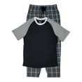 thumbnail image 1 of Fruit of the Loom Men's Raglan Short Sleeve T-shirt and Plaid Pajama Sleep Pant Set, Sizes S-2XL, 1 of 9