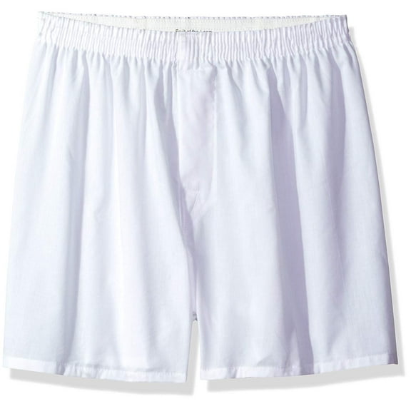Fruit of the Loom Men's Relaxed Fit White Boxers, 5 Pack