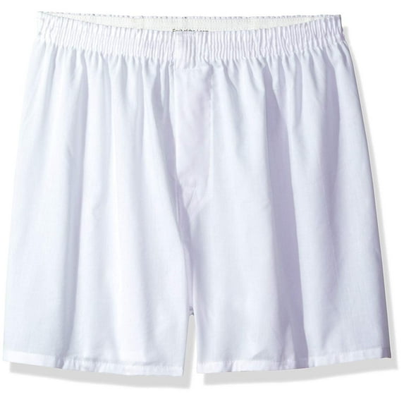 Fruit of the Loom Men's Relaxed Fit White Boxers, 5 Pack
