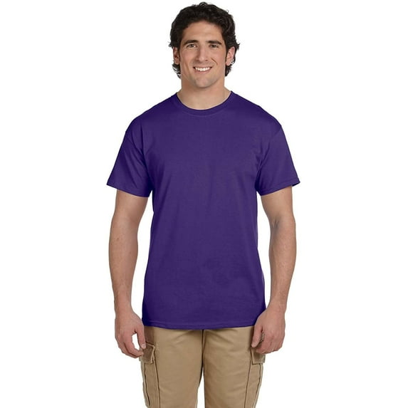 Fruit of the Loom Men's Short Sleeve Crew Tee, XXXXX-Large - Deep Purple