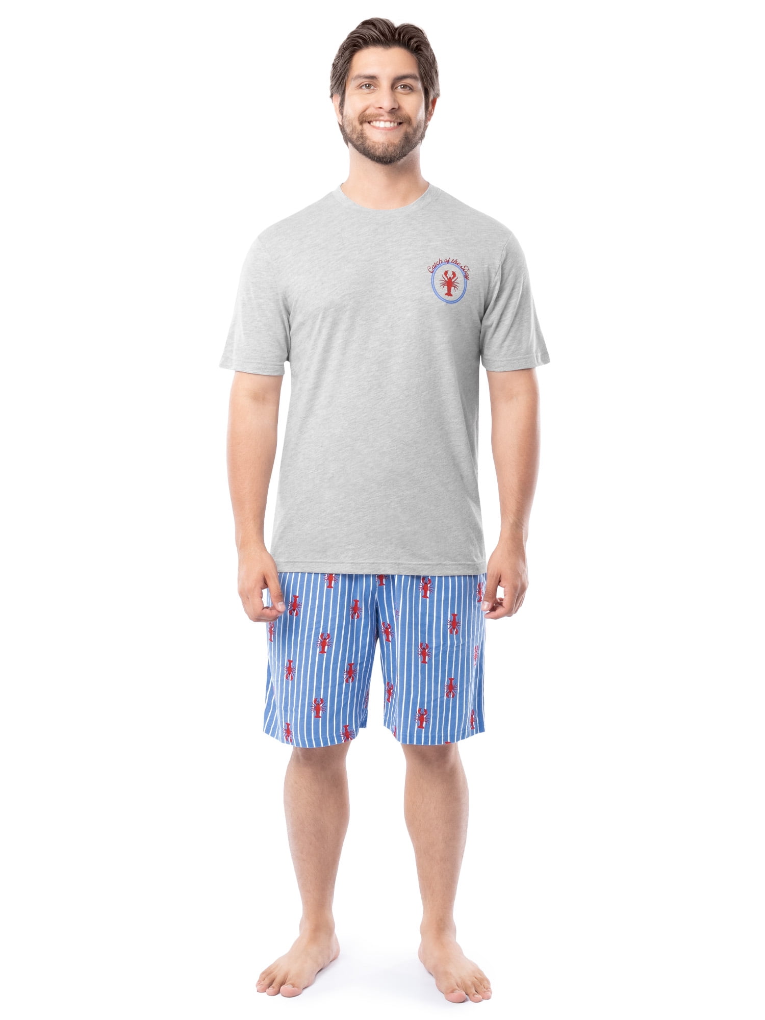 Fruit of the Loom Men's Father's Day Americana Graphic Sleep T-shirt and Pajama Short Set, Sizes S-XL