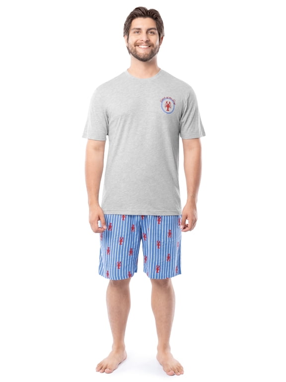 Men's Father's Day Americana Graphic Sleep T-shirt and Pajama Short Set, Sizes S-XL