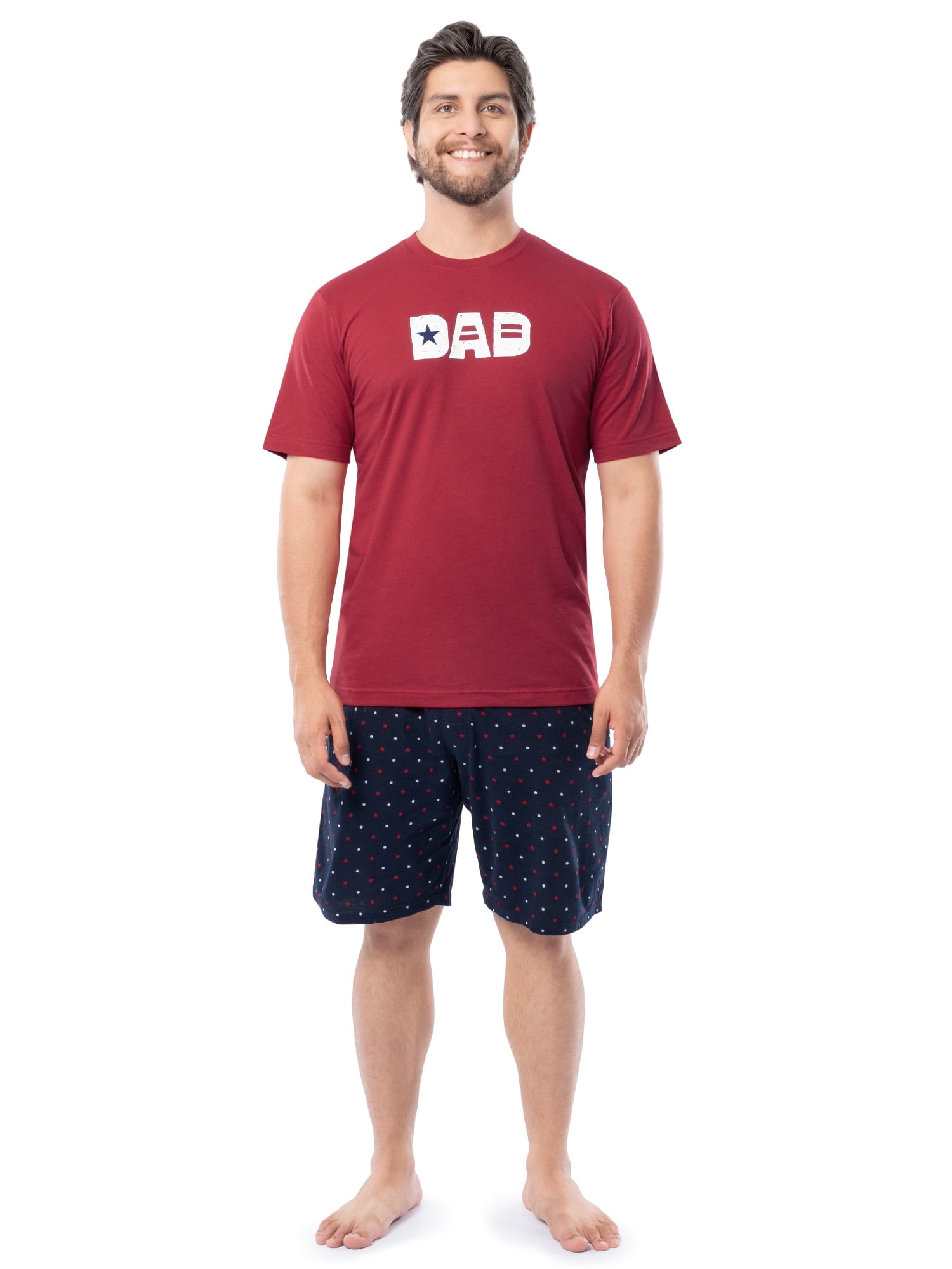 Fruit of the Loom Men's Father's Day Americana Graphic Sleep T-shirt and Pajama Short Set, Sizes S-XL