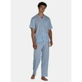 thumbnail image 1 of Fruit of the Loom Men's Sleep Short Sleeve Pajama Top and Pant Set, Sizes S-4XL, 1 of 4