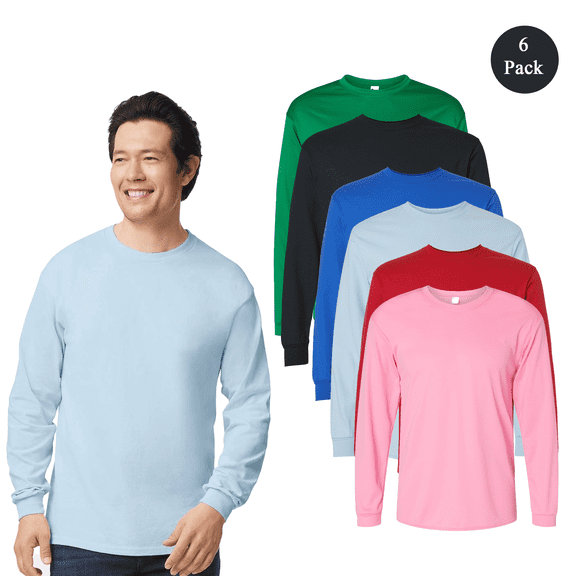 Fruit of the Loom Men's Short Sleeve T-Shirt | Crew Neck Multi Color Tee for Men, 5 oz 100% Cotton Assorted Tees, Size XL, Pack 6