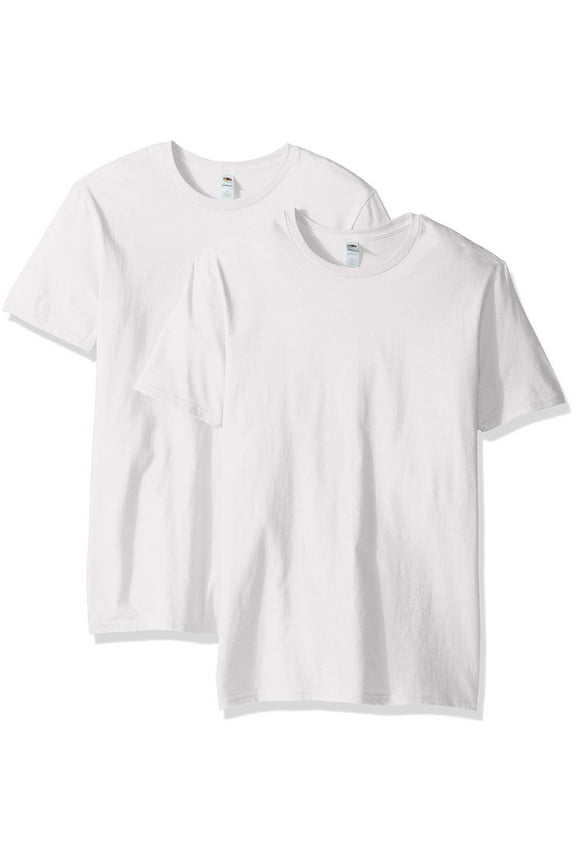 Men's Short Sleeve Tag Free Crew Neck T-Shirts,White 3 Pack,X-Large