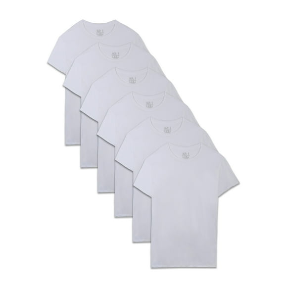 Fruit of the Loom Men's Short Sleeve Tapered Crew T-Shirts, 6 Pack