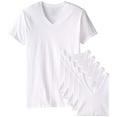 thumbnail image 1 of Fruit of the Loom Men's Short Sleeve White V-Neck T-Shirts, Multi-pack, 2XL - 6 Pack, 1 of 2