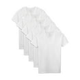 thumbnail image 1 of Fruit of the Loom Men's Short Sleeve White V Neck Undershirts, 5 Pack, 1 of 3