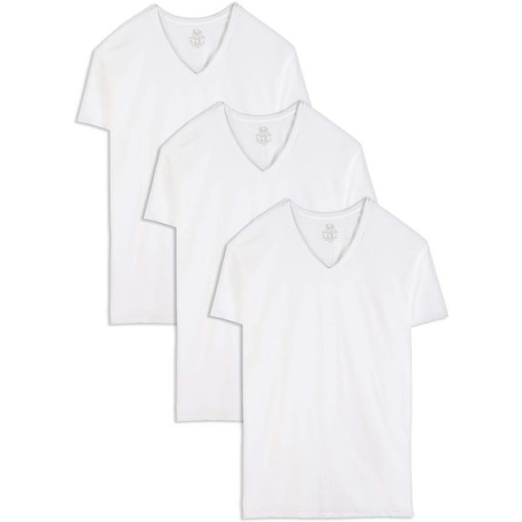 Fruit of the Loom Men's Size Big Tag-Free Underwear & Undershirts, Tall Man - V Neck - 3 Pack, 3X-Large, White