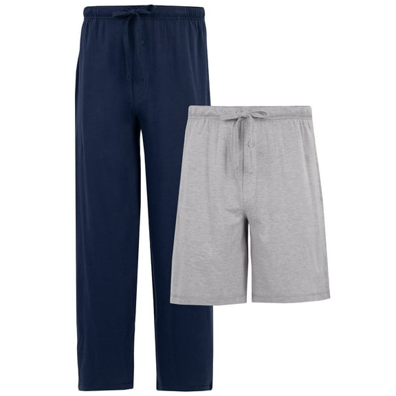 Fruit of the Loom Men's Sleep Short and Pant Bundle, 2-Pack, Sizes S-XL