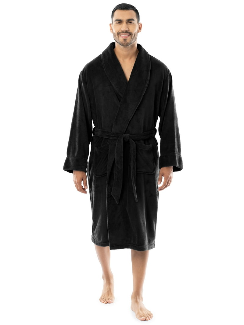 Fruit of the Loom Men's Sleep Soft Fleece Robe, One Size - Walmart.com