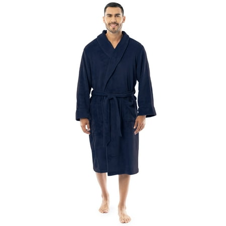 Fruit of the Loom Men's Sleep Soft Fleece Robe, One Size
