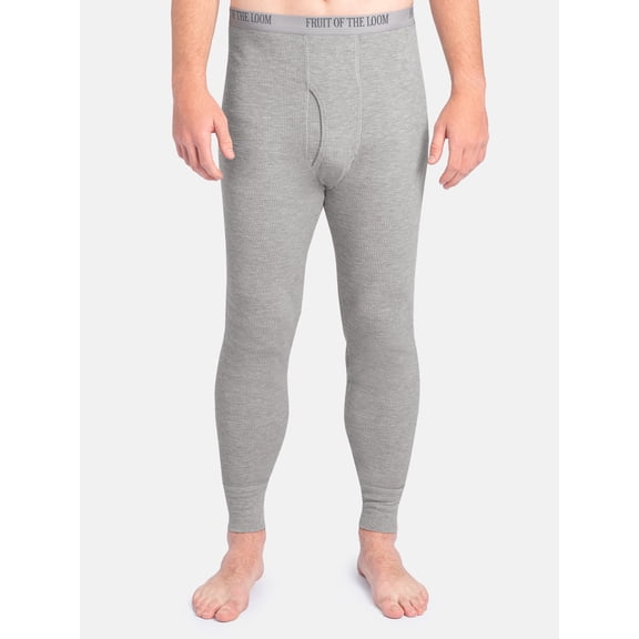 Fruit of the Loom Men's Slub Waffle Thermal Underwear Bottom, Sizes S-5XL