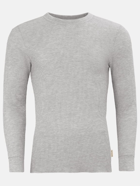 Men's Slub Waffle Thermal Underwear Crew Top, Sizes S-5XL
