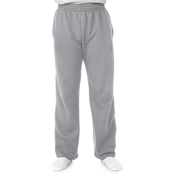 Fruit of the Loom Men's Sofspun Fleece Open Bottom Sweatpants