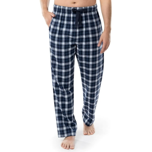 Fruit of the Loom Men's Soft Flannel Pajama Lounge Sleep Pant - Green Plaid