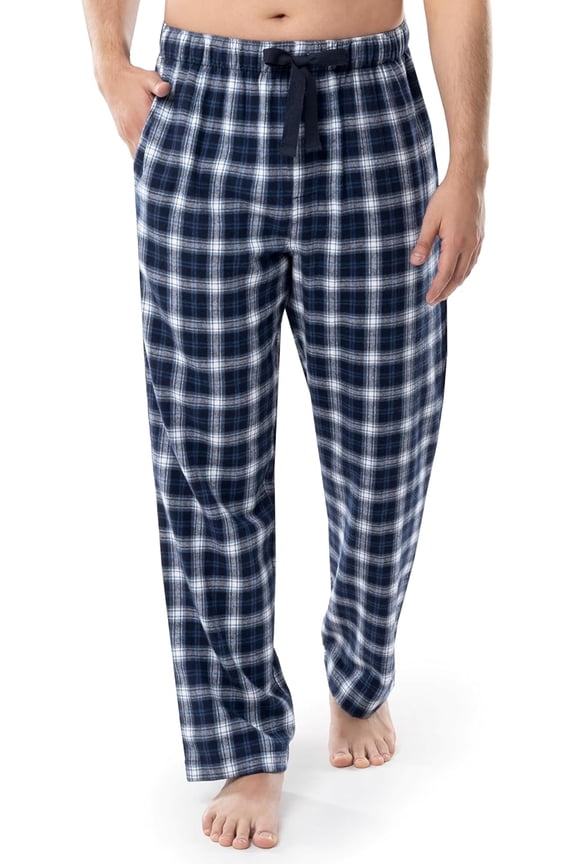 Men's Soft Flannel Pajama Lounge Sleep Pant - Green Plaid