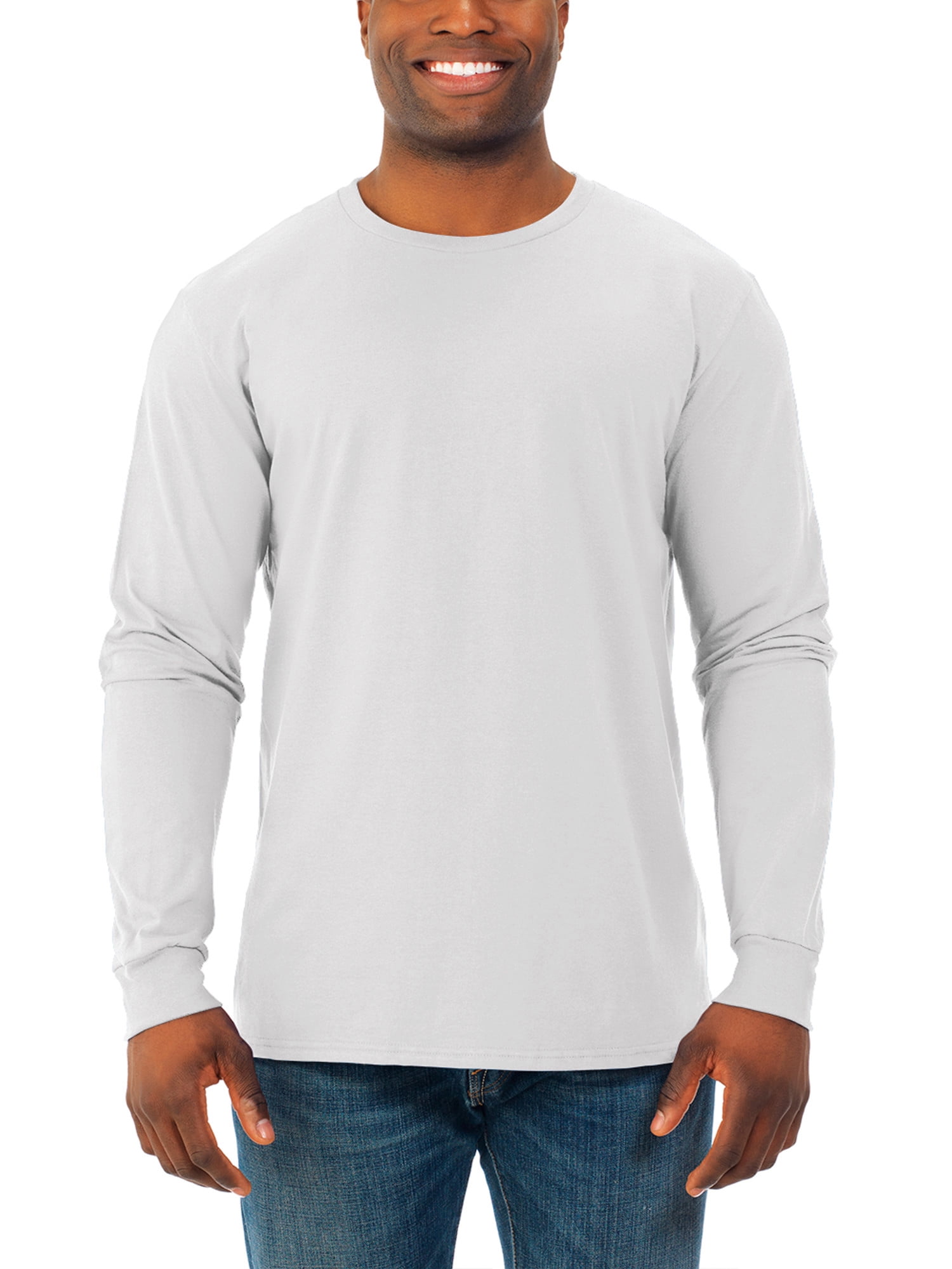 Fruit of the Loom Men's Soft Long Sleeve Lightweight Crew Neck T