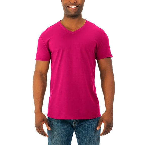 Fruit of the Loom Men's Soft Short Sleeve Lightweight V-Neck T-Shirt - 2 Pack