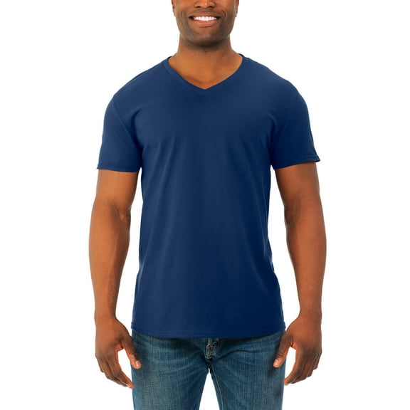 Fruit of the Loom Men's Soft Short Sleeve Lightweight V Neck T-Shirt - 4 Pack
