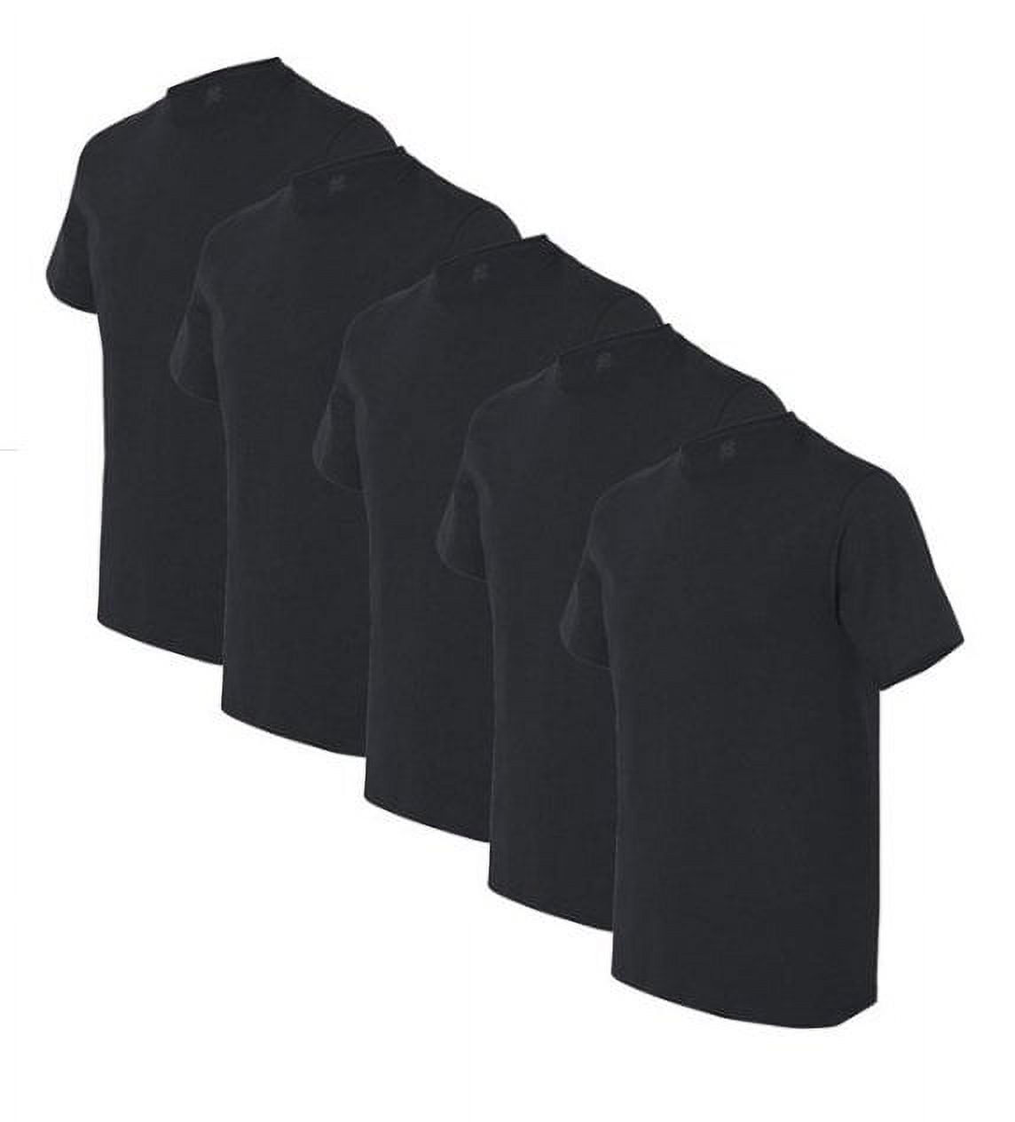 Fruit of the Loom Men's Solid Colors Crew Neck T-shirts, Black Medium ...