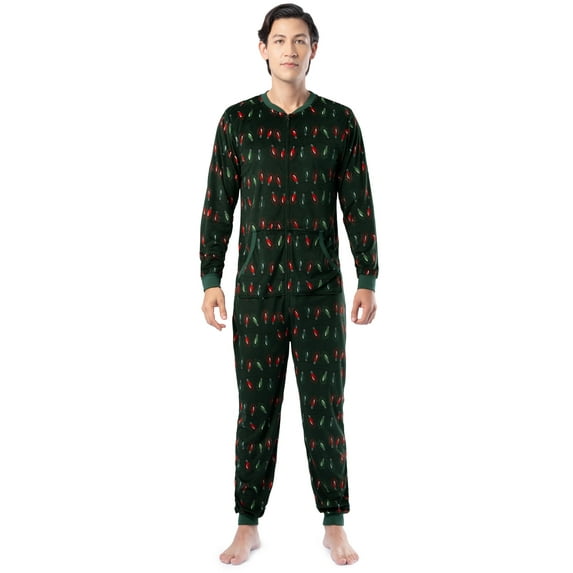 Fruit of the Loom Men's Solid & Printed Pajama Union Suit, Sizes S-5XL