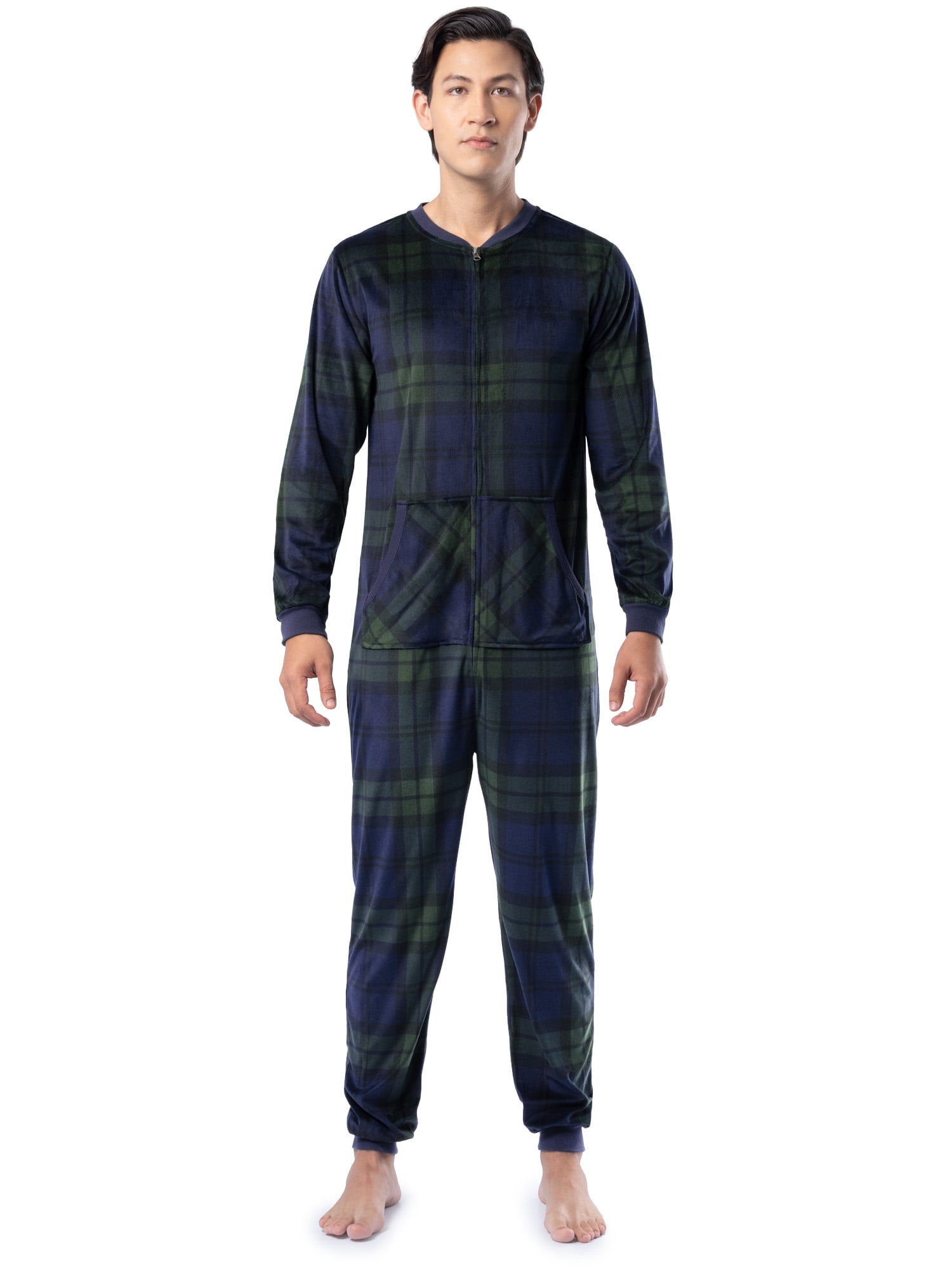 Fruit of the Loom Men's Solid & Printed Pajama Union Suit, Sizes S