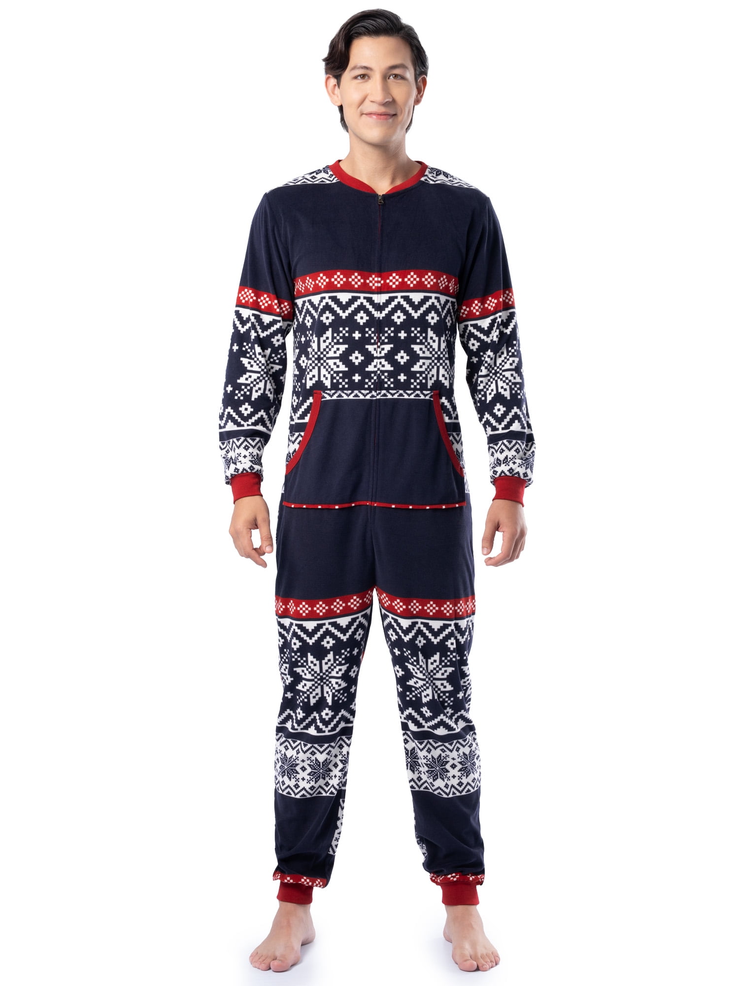 Fruit of the Loom Men's Solid & Printed Pajama Union Suit, Sizes S