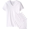 thumbnail image 1 of Fruit of the Loom Men's Stay Tucked V-Neck T-Shirt, 6 Pack, 1 of 3