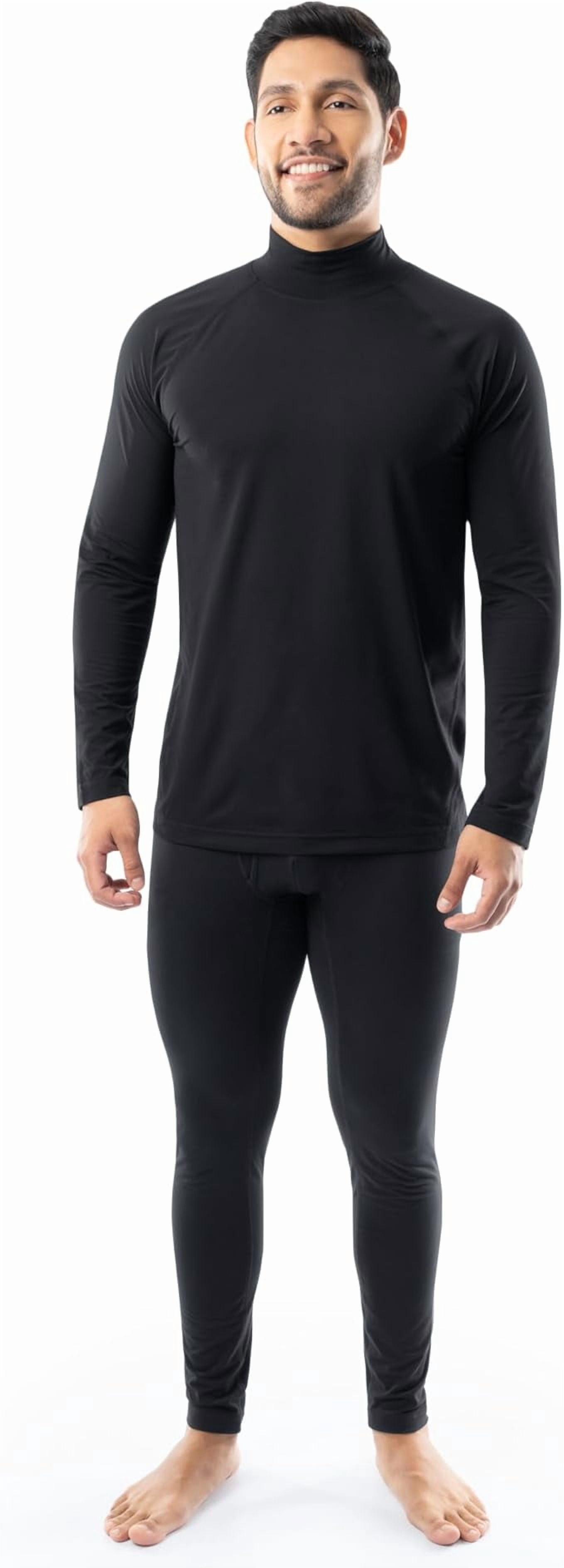 Fruit of the Loom Men's Sueded Jersey Mock Neck Thermal Underwear