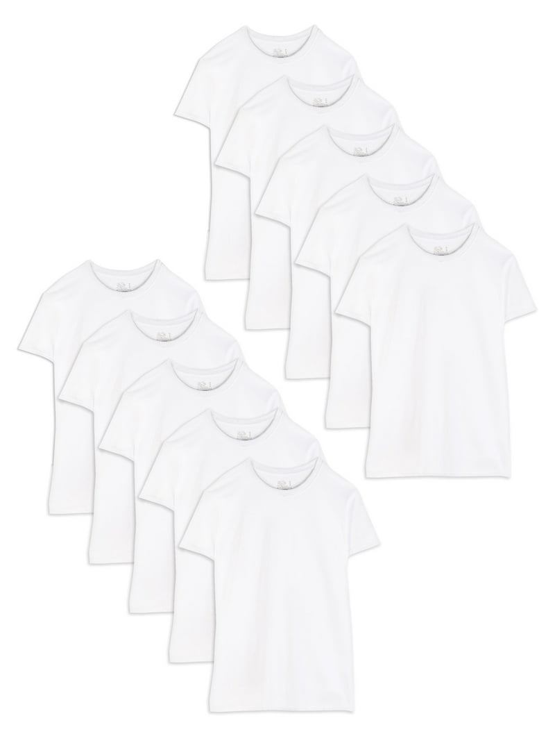 Fruit of the Loom Men's Super Value White Short Sleeve Crew T
