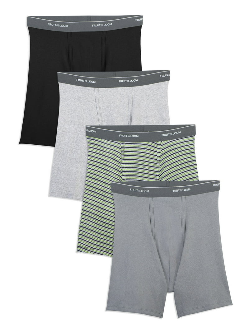 Fruit of the Loom Men's Support Pouch Boxer Briefs, 4 Pack