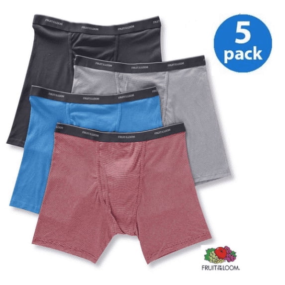 Fruit of the Loom Men's Tag Free Soft Ring Spun Cotton Boxer Briefs, Size S 28-30