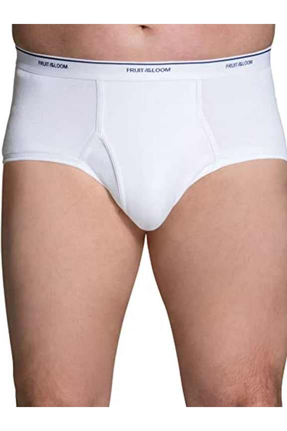 Men's Tall Tag-Free Underwear & Undershirts, Big Man-White Brief-3 Pack, 4X-Big, 3 Pack